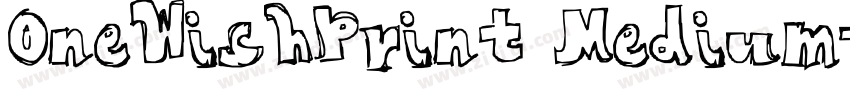 OneWishPrint Medium字体转换